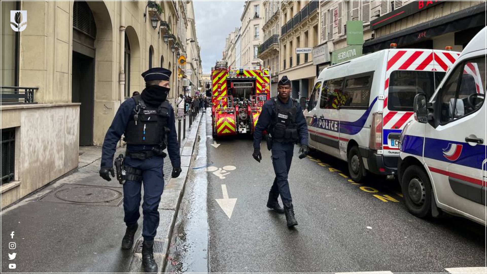  French police and firefighters secure a street after a shooting in a central district of Paris, on Dec. 23. JULIETTE JABKHIRO/REUTERS